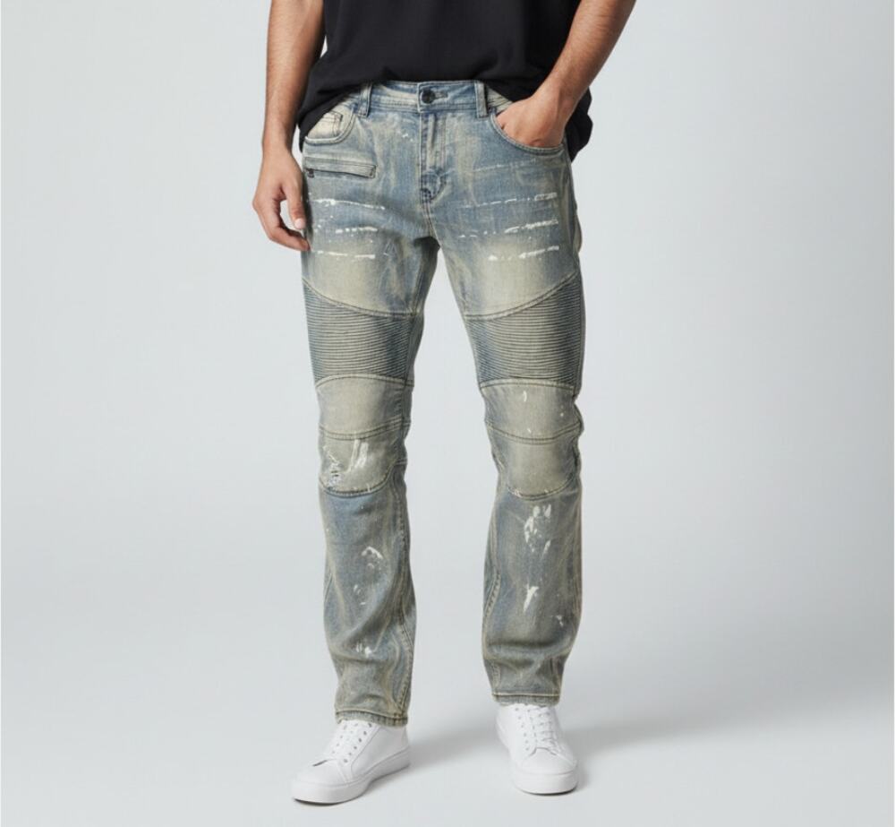 PREME Men's Moto Skinny Stretch Jean Size 36X32